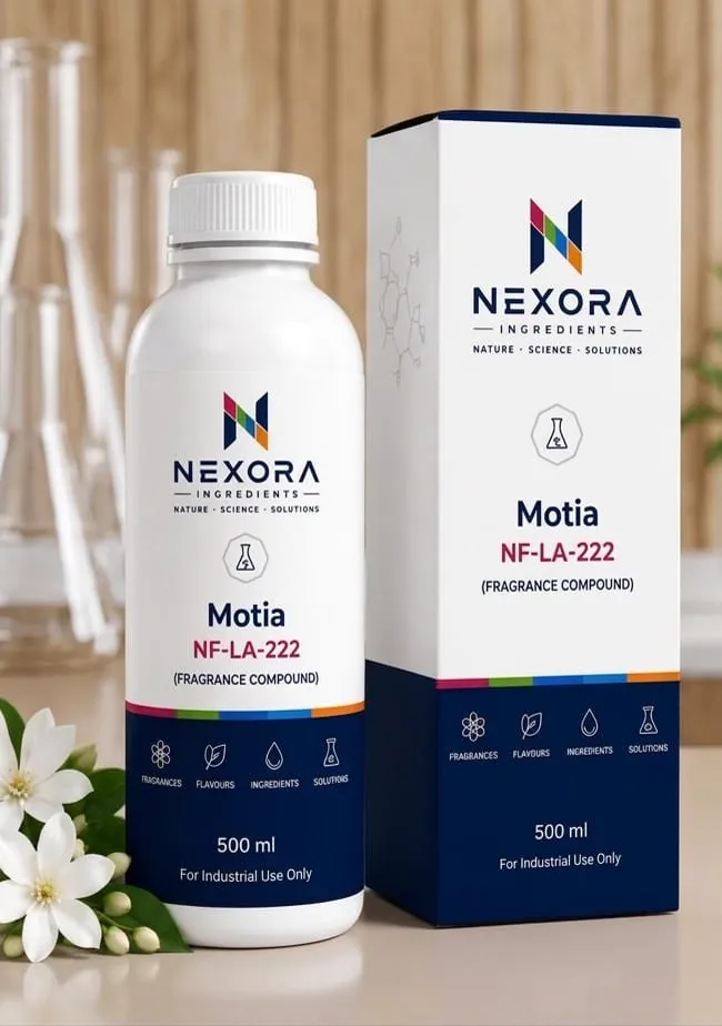 Motia NF-LA-222, Nexora Ingredients bottle and box